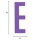Purple Letter (E) Corrugated Plastic Yard Sign, 30in